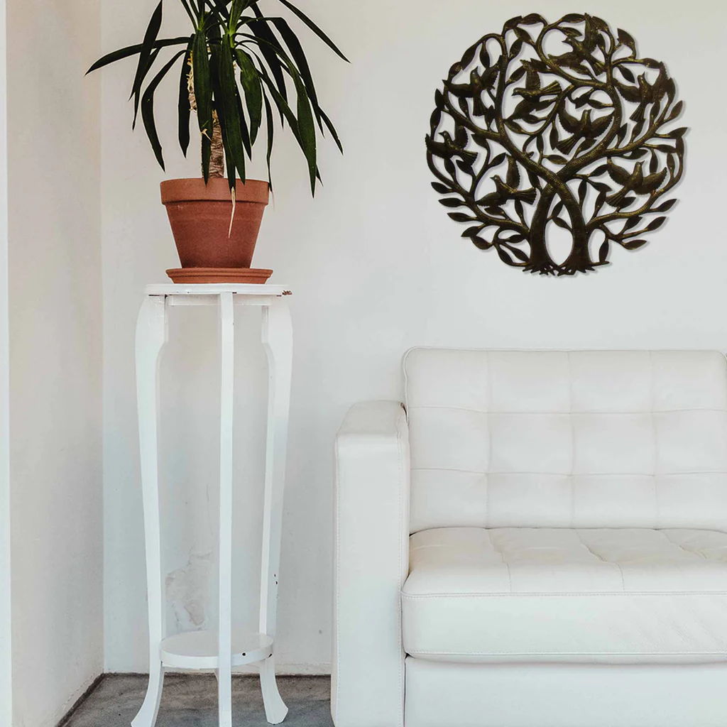 24 INCH PAINTED STEEL WALL ART