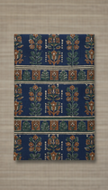 Block-Printed Indigo Cotton Throw Blanket