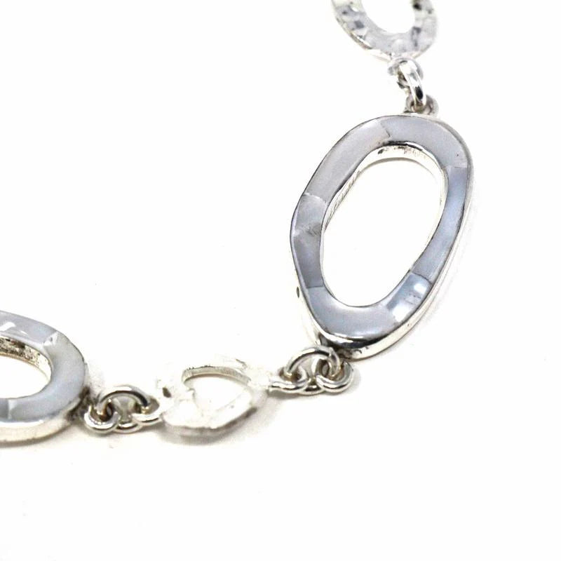 Mother-of-Pearl Circle Link Bracelet