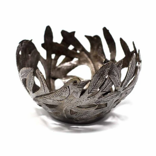 DECORATIVE DRUM ART BOWL OR VOTIVE