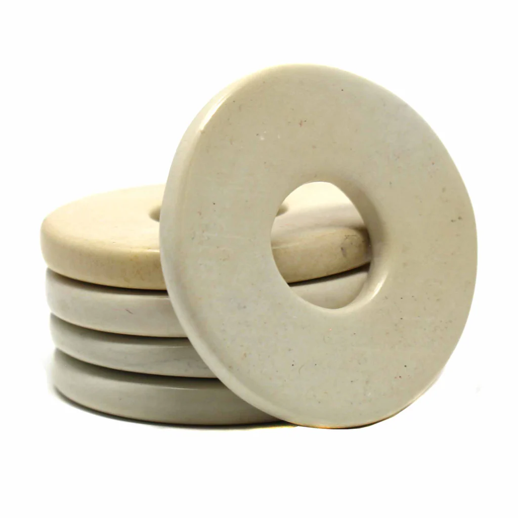 HANDCARVED SOAPSTONE TIC-TAC-TOE GAME SET