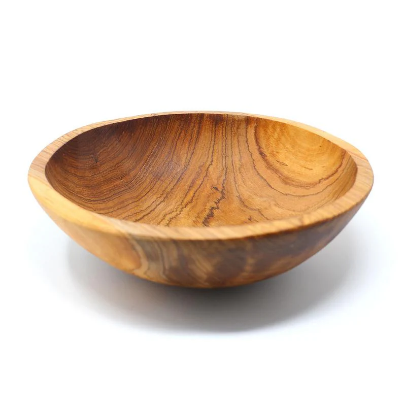 9-Inch Handcarved Olive Wood Bowl