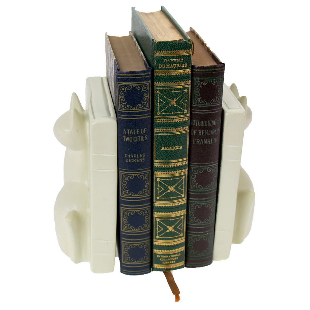 SOAPSTONE MAJESTIC SITTING CAT BOOKENDS