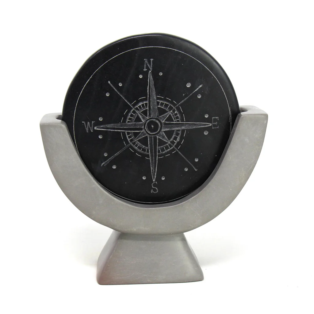 COMPASS SOAPSTONE SCULPTURE