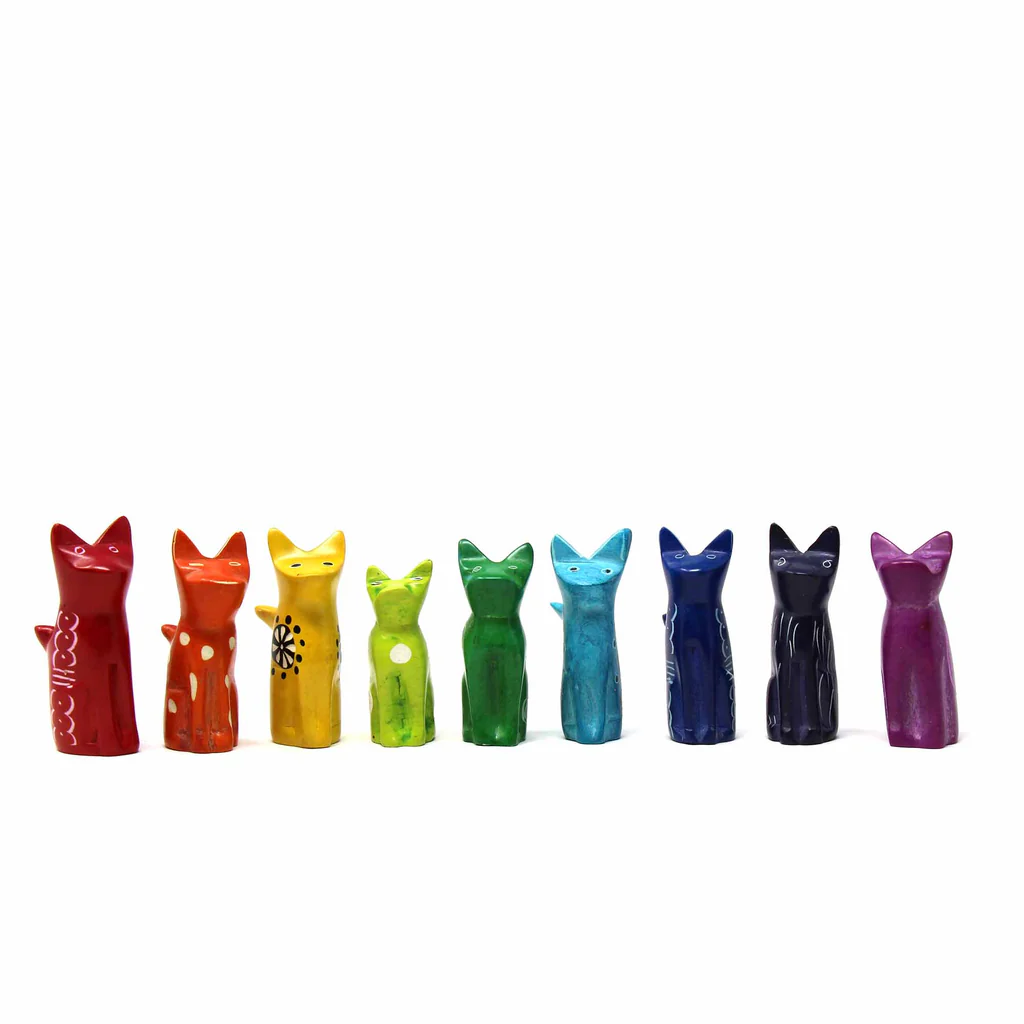 SOAPSTONE TINY ANIMAL TRINKETS - ASSORTED PACK OF 5 COLORS