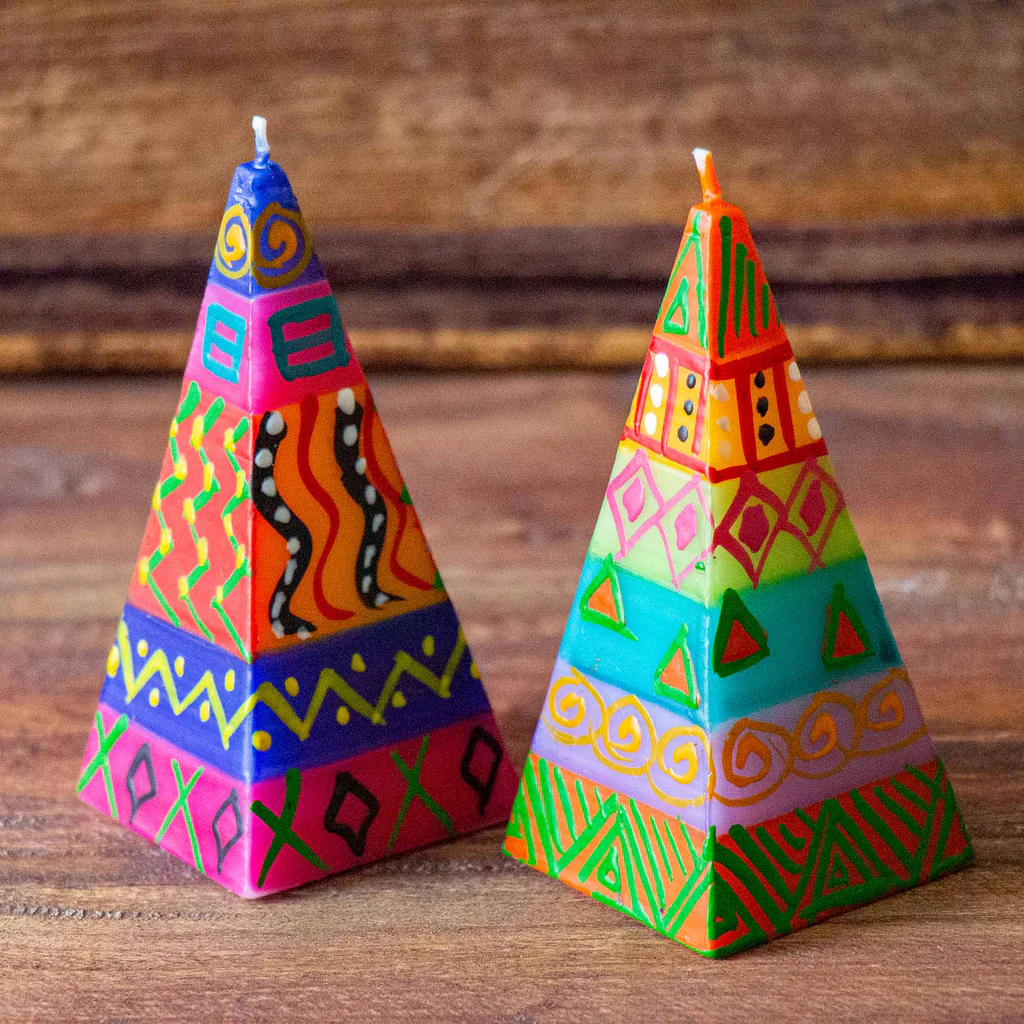 Pyramid Candles, Boxed Set of 2