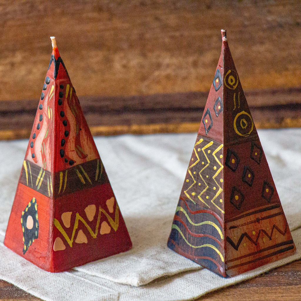 Pyramid Candles, Boxed Set of 2