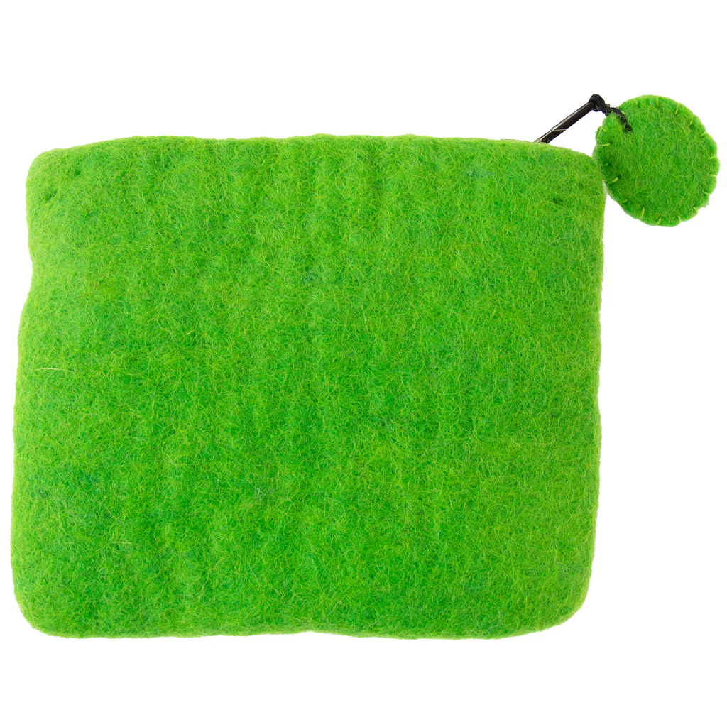 Handmade Felt Monkey Coin Purse – Fair Trade Artisan Zipper Pouch