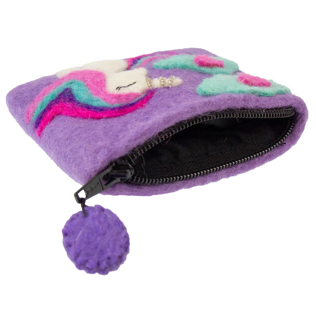 Unicorn Felt Coin Purse