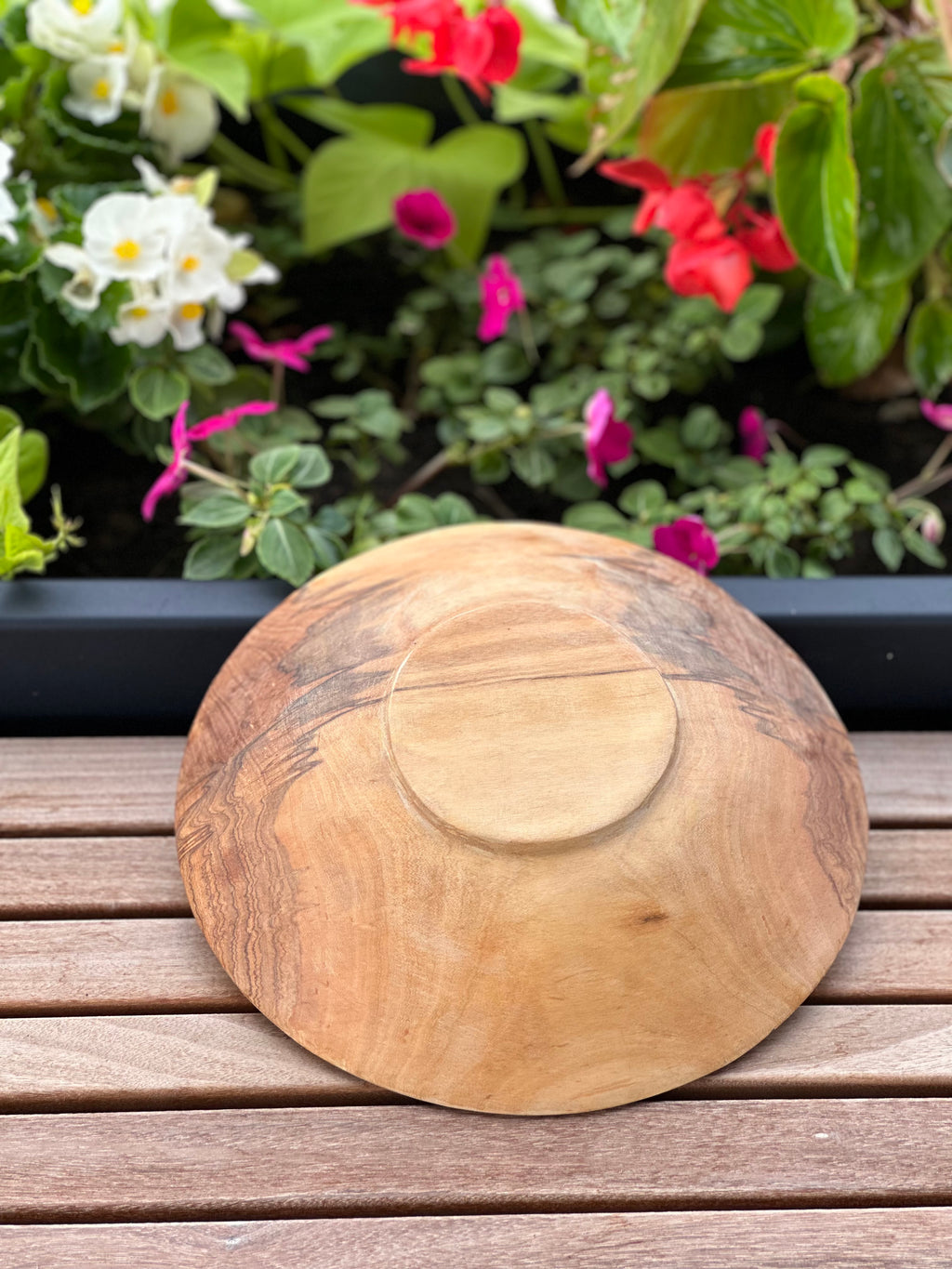 9-Inch Handcarved Olive Wood Bowl
