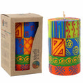 Single Boxed Hand-Painted Pillar Candle - Shahida Design