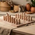Full Board Soapstone Chess Set Lifestyle