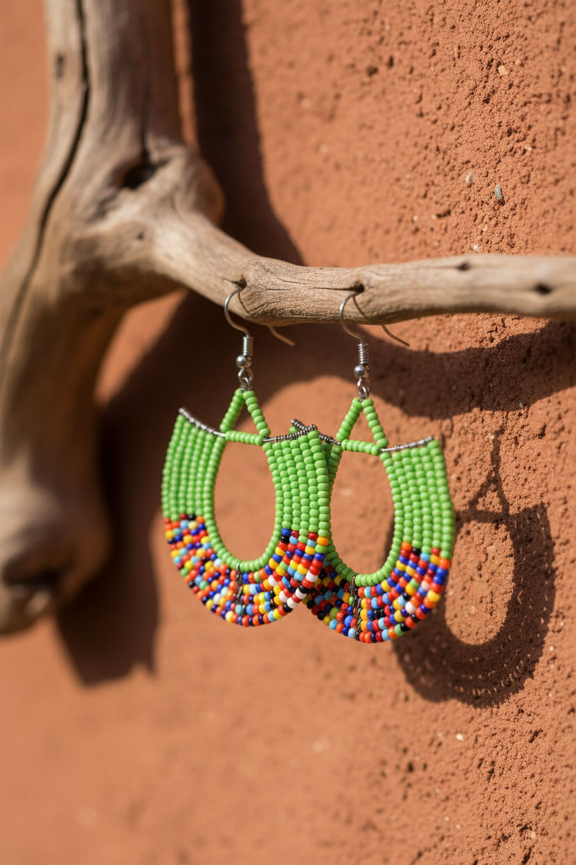Maasai Earrings - Terracotta Wall