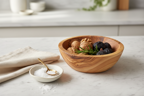 Olive Wood Bowl 6-inch Lifestyle