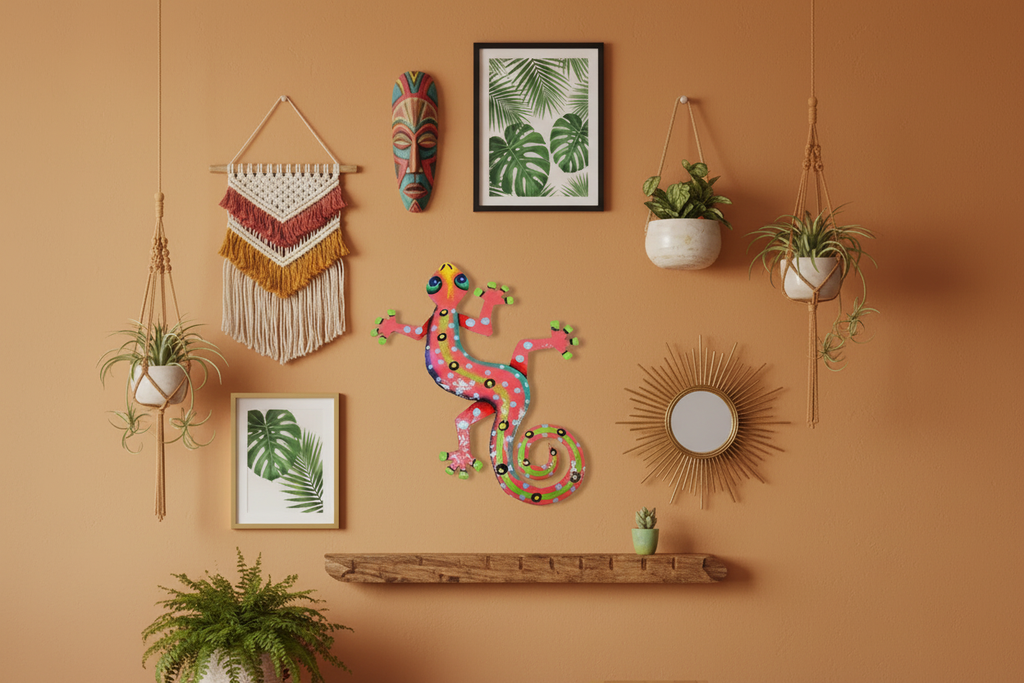 Pink Metal Gecko in Inspo Room
