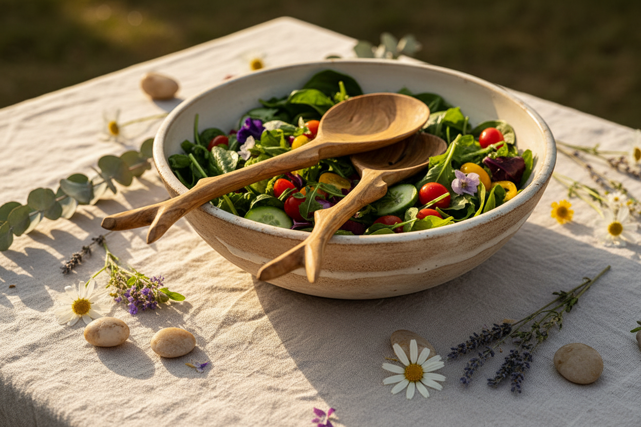 Twig Salad Servers Lifestyle Shot